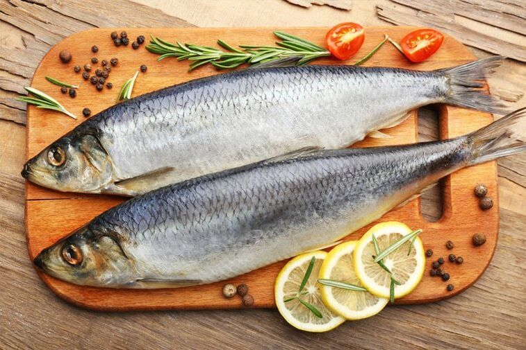 Pescado al horno en el horno.