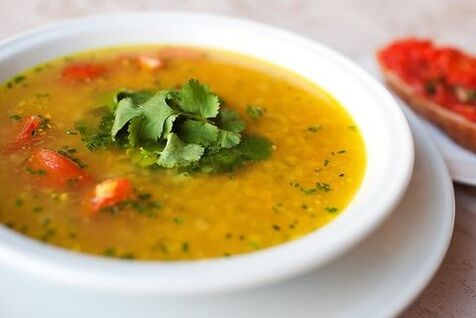 Sopa de lentejas