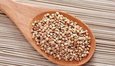 Ejemplo de menú de dieta de trigo sarraceno.